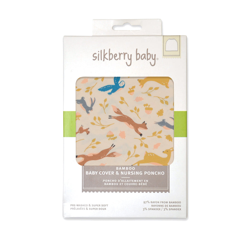 Bamboo Baby Cover & Nursing Poncho (Woodland Frolic Print)