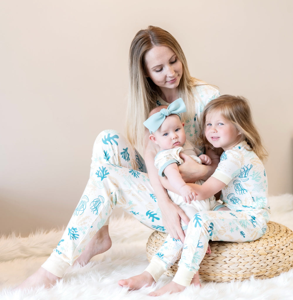 Bamboo Short Sleeve Pajama Set (Reef Print)