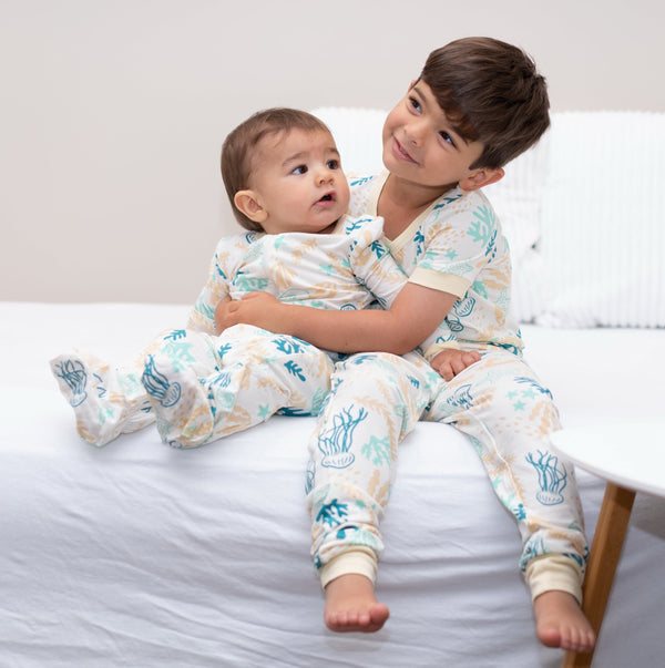 Bamboo Short Sleeve Pajama Set (Reef Print)