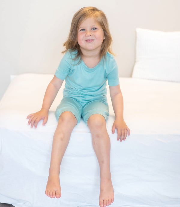 Bamboo Short Sleeve Top & Shorts Pajama Set (Lustre)