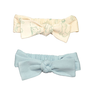 Bamboo Headbands 2 pack (Lustre/Go Go Bunny Print)