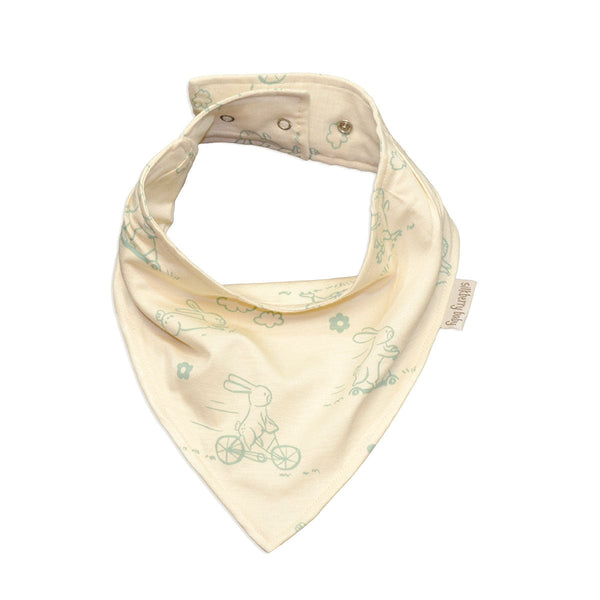 Bamboo Bandana Bib (Go Go Bunny Print)