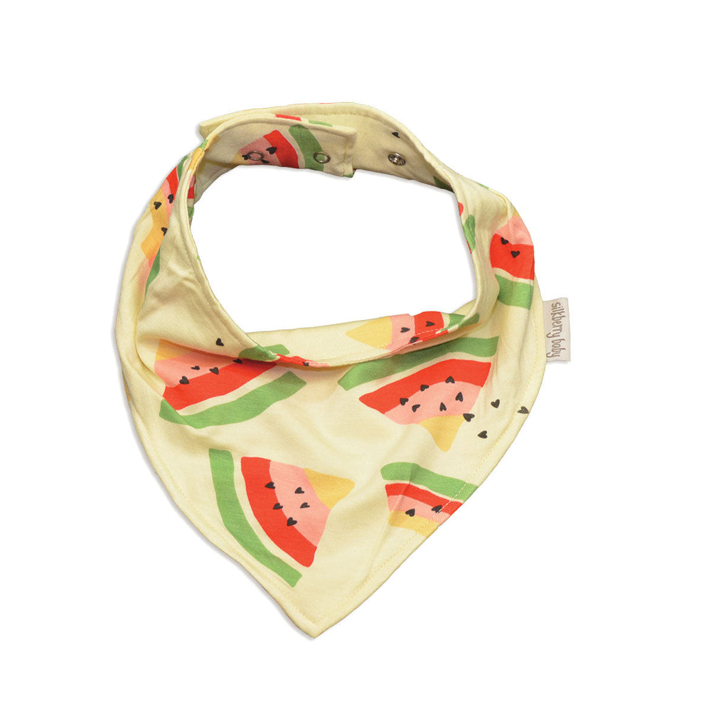 Bamboo Bandana Bib (Watermelon Rainbow Print)