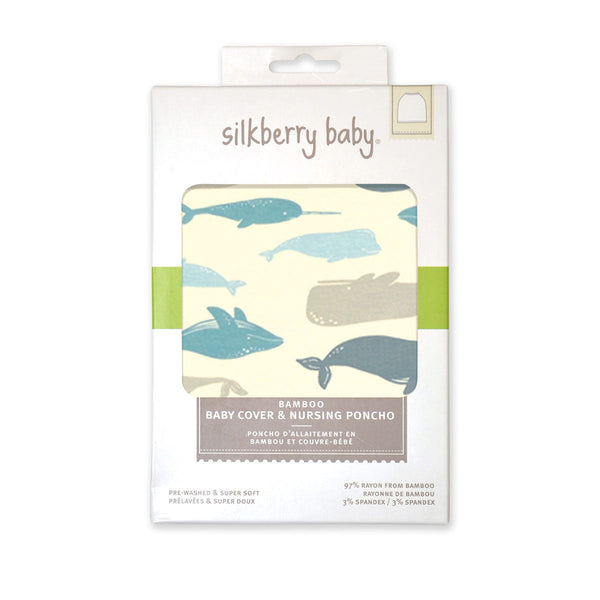 Bamboo Baby Cover & Nursing Poncho (Whale of a Time Print)