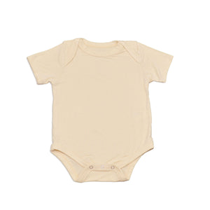 Bamboo Short Sleeve Onesie (Soft Sand)