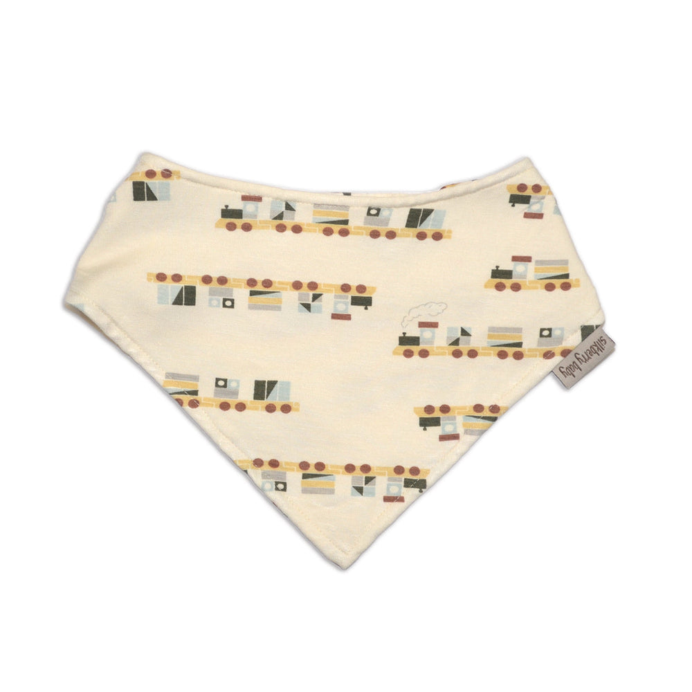 Bamboo Bandana Bib (All Aboard Print)