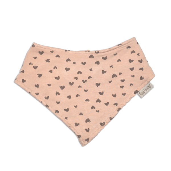 Bamboo Bandana Bib (Doodle Hearts Print)