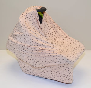 Bamboo Baby Cover & Nursing Poncho (Doodle Hearts Print)