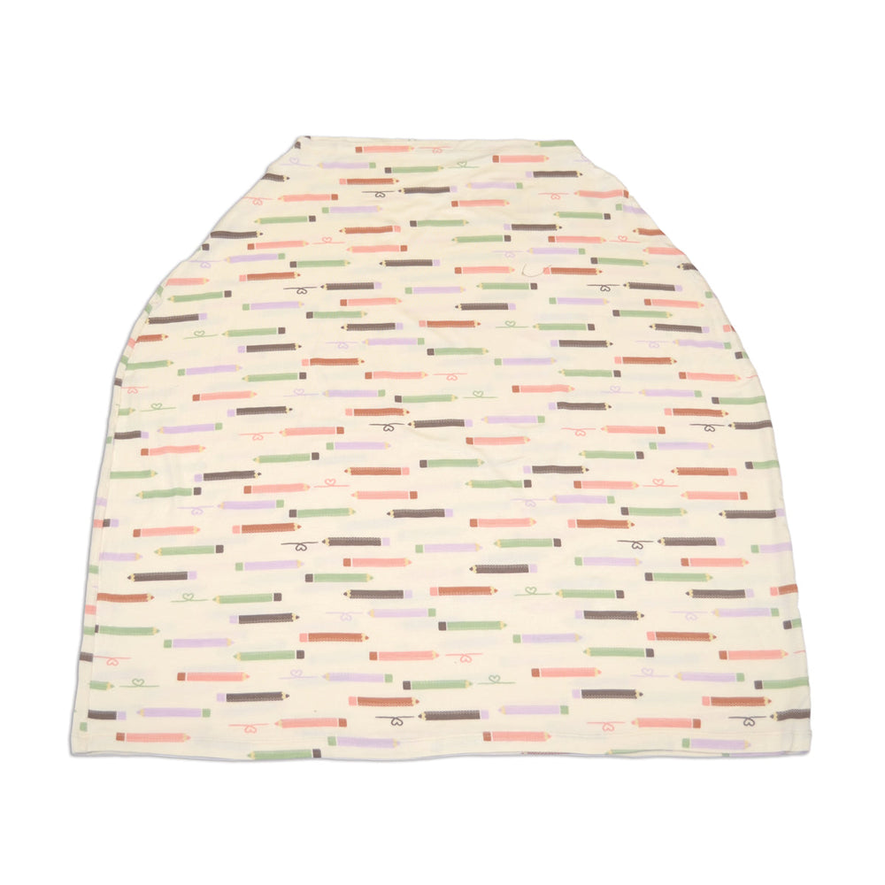 Bamboo Baby Cover & Nursing Poncho (Pretty Pencils Print)