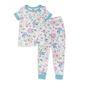 Bamboo Short Sleeve Pajama Set (Hummingbird Garden Print)