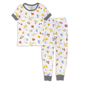 Bamboo Short Sleeve Pajama Set (Fruit Salad Print)