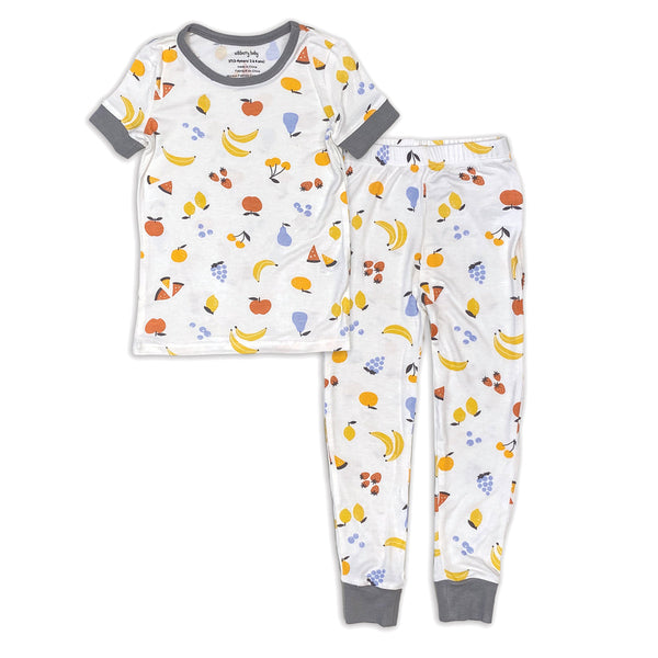 Bamboo Short Sleeve Pajama Set (Fruit Salad Print)