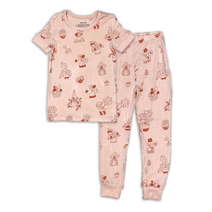 Bamboo Short Sleeve Pajama Set (Plantastic Print)