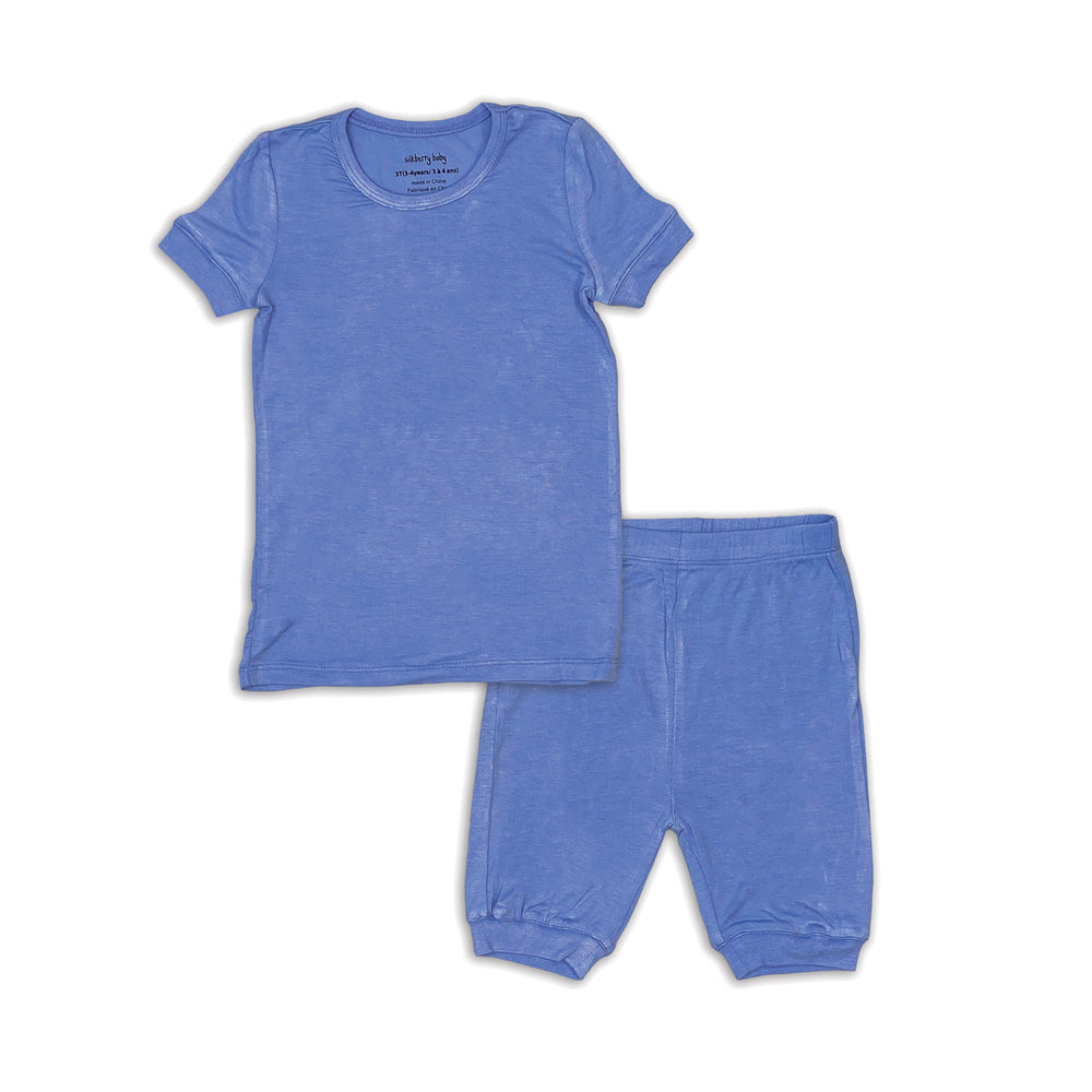 Bamboo Short Sleeve Top & Shorts Pajama Set (Ocean)