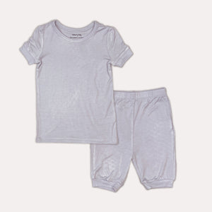 Bamboo Short Sleeve Top & Shorts Pajama Set (Shadow)