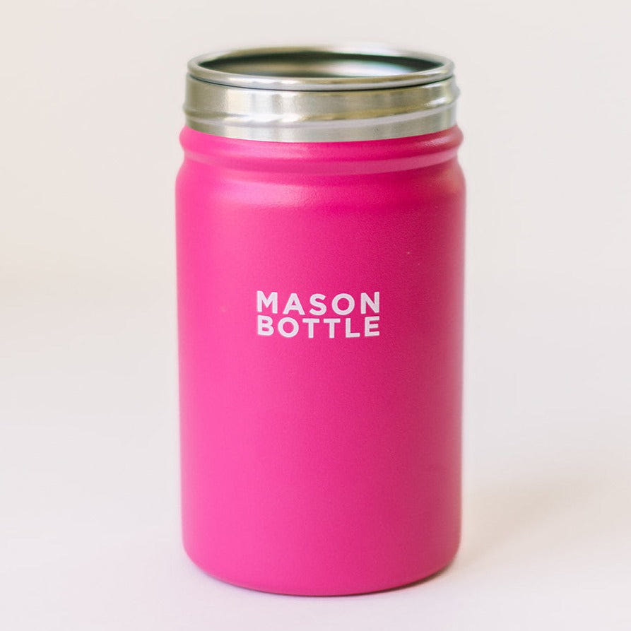 16oz stainless steel mason jar for food storage and on-the-go convenience, perfect for baby meals and snacks.