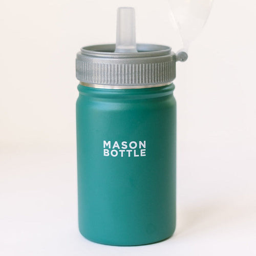 Stainless steel straw cup for toddlers, 16oz, shown at angle 3, perfect for feeding and hydration on the go.