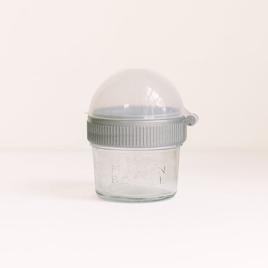 Original Mason Bottle for babies - eco-friendly, glass baby bottle with a silicone sleeve for safe feeding.