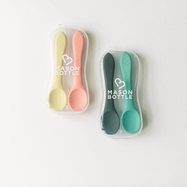 Silicone Spoon Set for babies, colorful and safe feeding utensils for easy and enjoyable mealtime.