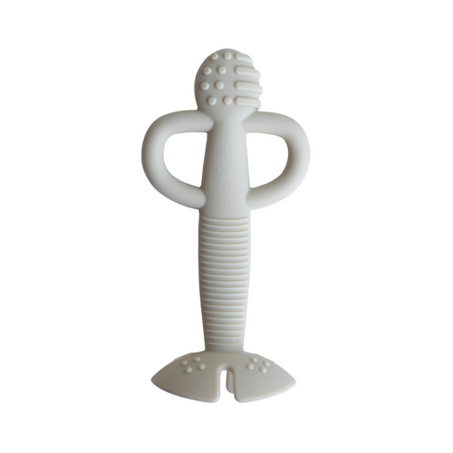 2-in-1 teether and training spoon for babies, perfect for feeding and soothing gums, shown at angle 14.