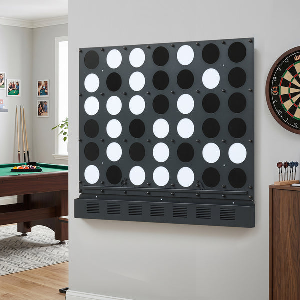 Wall-mounted Jumbo 4-in-a-Row Game with Acrylic Discs