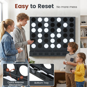 Wall-mounted Jumbo 4-in-a-Row Game with Acrylic Discs