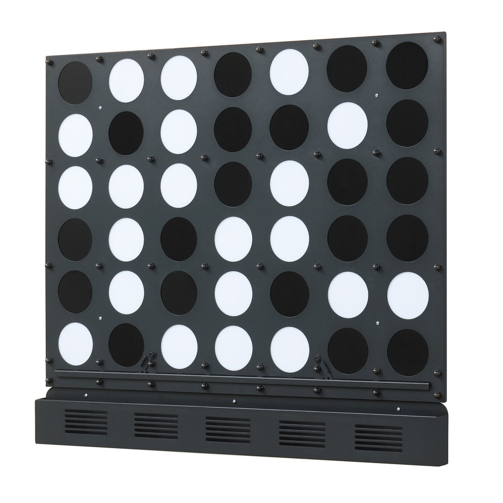 Wall-mounted Metal Connect-4 Game with Acrylic Discs