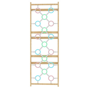 Add-On Ring Wall Panel for 95" Modular Walnut