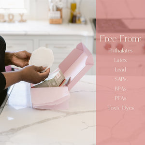 Plant-based disposable nursing pads in a natural setting, showcasing eco-friendly design and comfort for new mothers.
