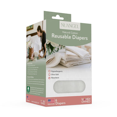 Natural cotton pre-fold cloth diaper, eco-friendly and soft for baby's comfort, perfect for diapering needs.