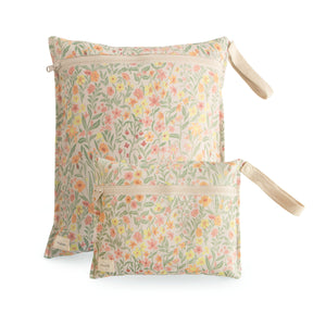 Water-resistant wet bag for babies, shown at angle 5, perfect for storing wet items on the go.