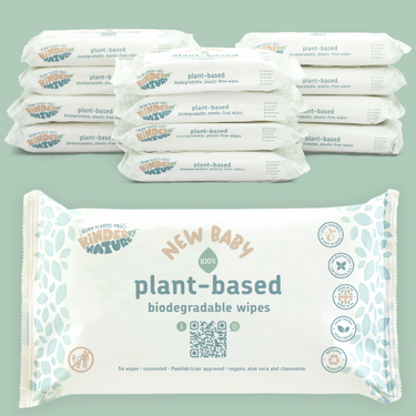 Kinder by Nature 100% Biodegradable Plant-Based Baby Wipes - 672 Count (12 packs of 56 wipes)