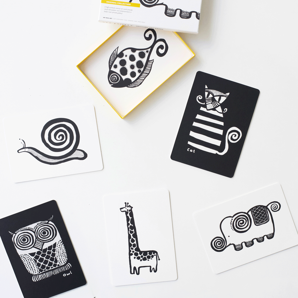 Original Art Cards for Baby - Engaging and colorful designs for early visual stimulation and development.