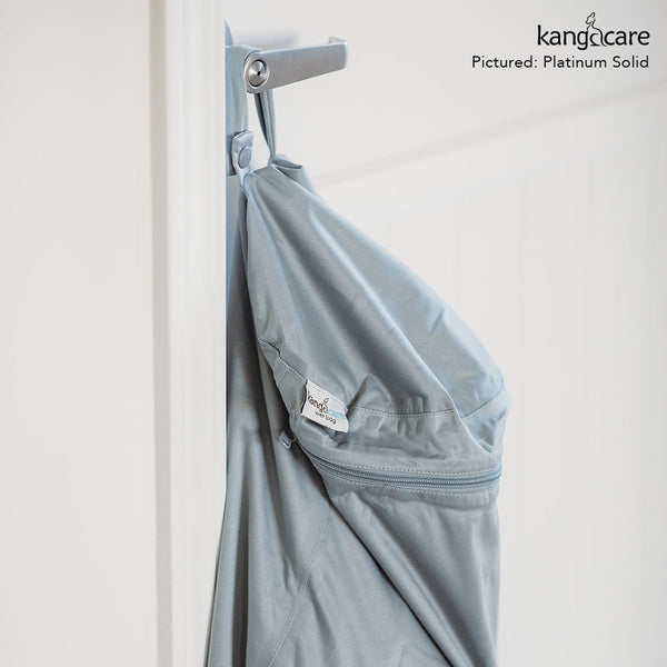 Kanga Care Wet Bag in Clover design, perfect for storing diapers and wet items, shown from angle 5.