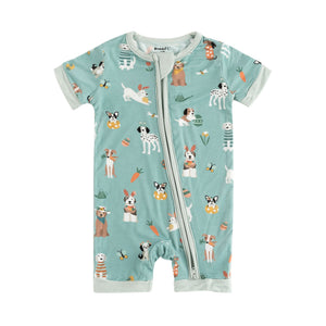 Puppy Egg Hunt (Romper) - Aquamarine