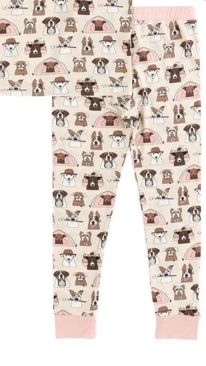 Camp Paws (Short Sleeve PJ) - Pink