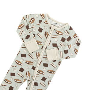 S'more to Love (Convertible Zip Footies) - Blue