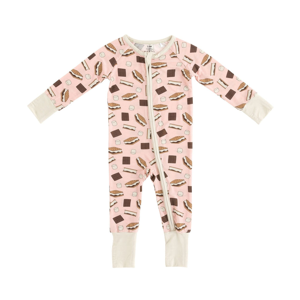 S'more to Love (Convertible Zip Footies) - Pink