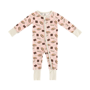 S'more to Love (Convertible Zip Footies) - Pink