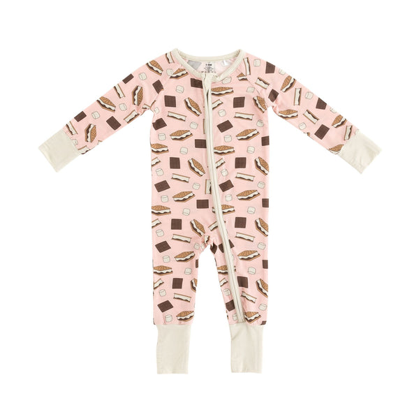 S'more to Love (Convertible Zip Footies) - Pink