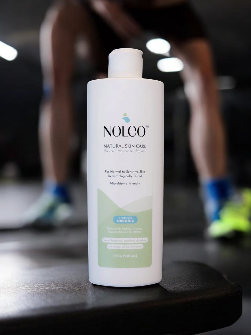 NOLEO Natural Skin Care Deep Moisturizer for Sensitive Skin - 8oz, ideal for baby care in diaper bags.