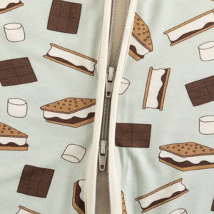 S'more to Love (Convertible Zip Footies) - Blue