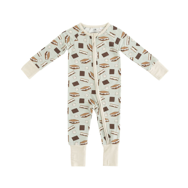 S'more to Love (Convertible Zip Footies) - Blue