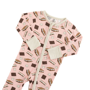 S'more to Love (Convertible Zip Footies) - Pink
