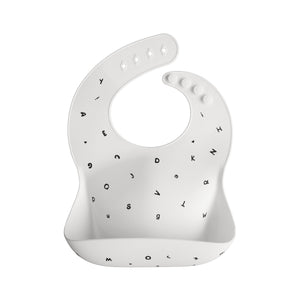 Mushie Silicone Baby Bib Adjustable Neck Strap Deep Pocket