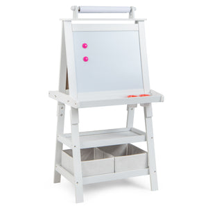 3 in 1 Double-Sided Storage Art Easel - Height-Adjustable for Toddlers & Kids