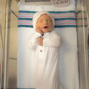 Baby Gowns, Newborn Gowns, Preemie Baby Clothes - White - MOOGCO Baby