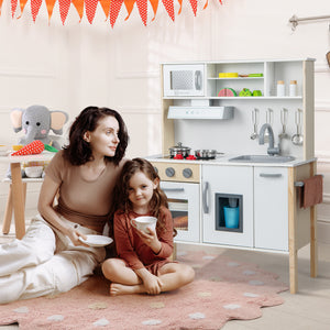 Wooden Pretend Play Kitchen Set for Toddlers - Realistic