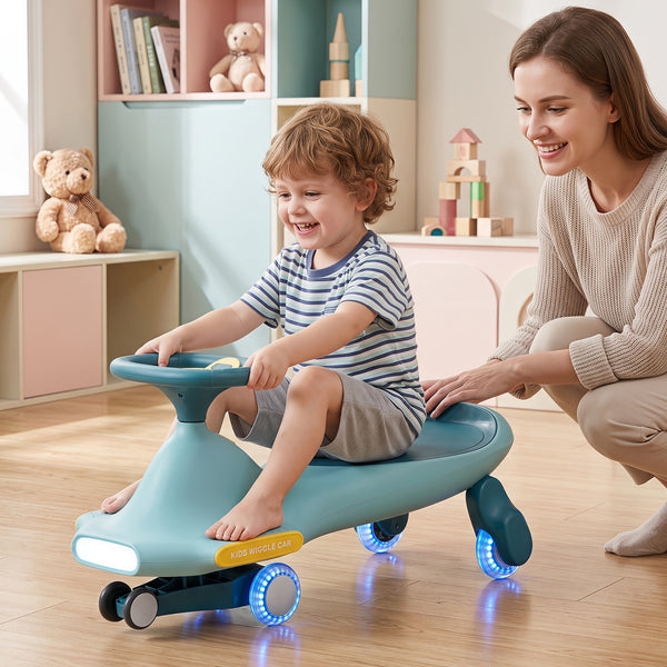 Wiggle Car for Kids with LED Flashing Wheels for Indoor Outdoor Play