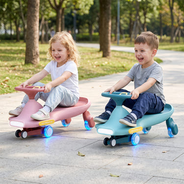 Wiggle Car for Kids with LED Flashing Wheels for Indoor Outdoor Play